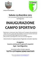 Inaugurazione Campo Sportivo - Sabato 19 Dicembre 2015