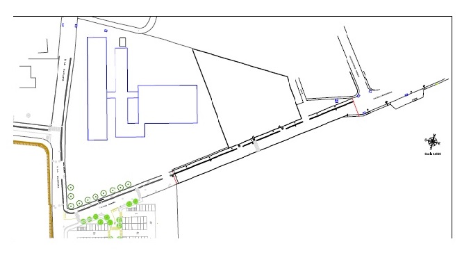 Strada di collegamento con la nuova caserma CC
