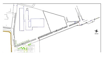 Strada di collegamento con la nuova caserma CC