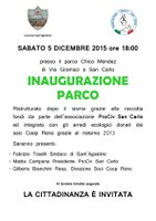 Inaugurazione Parco Chico Mendez - Sabato 5 Dicembre 2015