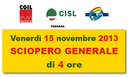 Sciopero generale del 15/11/13 Venerdì 15/11 sciopero generale di 4 ore